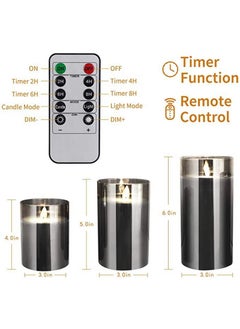 General 3-Piece LED Flameless Candle Set With Remote Control Led Electronic Candles Smokeless Candles Holiday Decoration Atmosphere Props  - Image 2