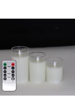 General 3-Piece LED Flameless Candle Set With Remote Control Led Electronic Candles Smokeless Candles Holiday Decoration Atmosphere Props  - Image 1