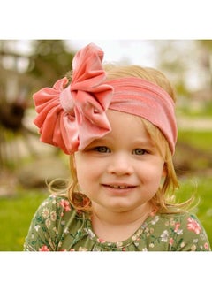 Cinaci 9 Pack Solid Soft Velvet Stretchy Knot Bowknot Hair Bows Wide Headbands Headwraps Autumn Winter Hair Accessories For Baby Girls Infants Toddlers Kids  - Image 3