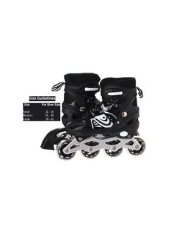 Generic Patinage Flash LED Adjustable Single Row Shoe, Multi Color, Size S (31-34)  - Image 4