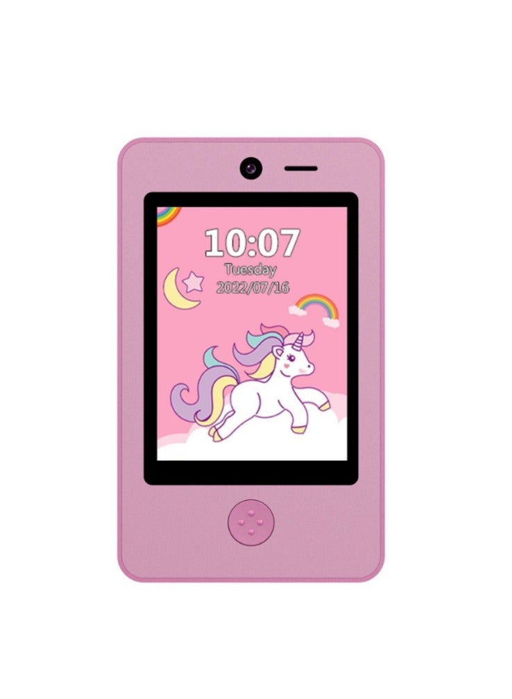 AROAQ Kids Smartphone with Music Game 3.8 Inch Large Touchscreen Mini Pad Toy with MP3 Dual Cameras 16 Game Calculator Pedometer Flashlight Small Phone Present for 4-12 Girls Boys Gifts - Image 1