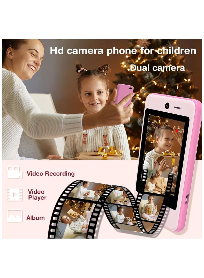 AROAQ Kids Smartphone with Music Game 3.8 Inch Large Touchscreen Mini Pad Toy with MP3 Dual Cameras 16 Game Calculator Pedometer Flashlight Small Phone Present for 4-12 Girls Boys Gifts - Image 4