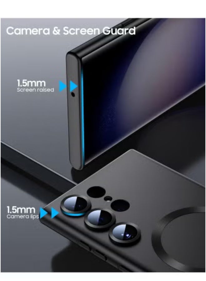 Samsung Galaxy S22 Ultra Case Cover Compatible with MagSafe – Slim, Thin Magnetic Protective Cover for 6.8‑inch Model – Shock‑Absorbing, Lightweight & Durable | Precise Cutouts for Easy Access | Stylish Grip in Black & Transparent Options - Image 2