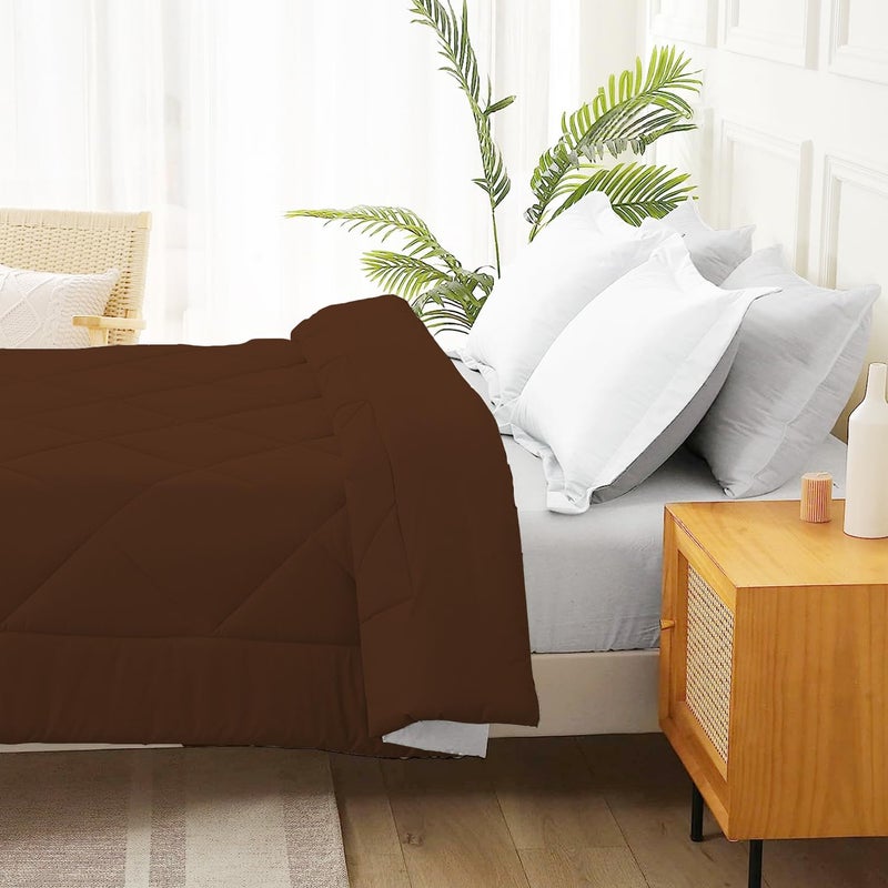 TEXOFAB Comforter 500 GSM Soft Microfibre for Heavy Winter AC BlanketDuvetDoharQuilt for All Weather Breathable Colour Brown Double Bed 90x100 - Image 4