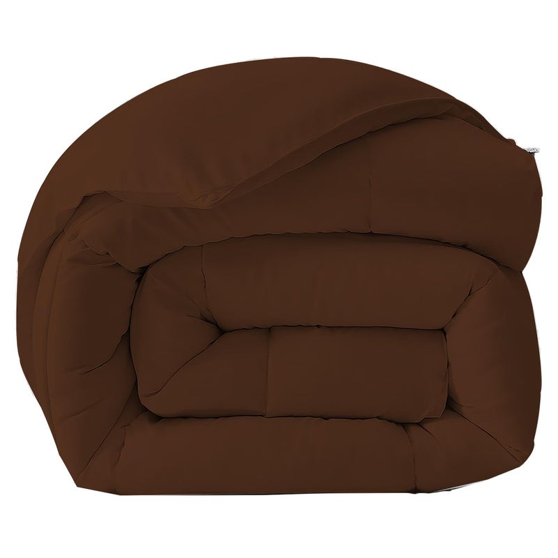 TEXOFAB Comforter 500 GSM Soft Microfibre for Heavy Winter AC BlanketDuvetDoharQuilt for All Weather Breathable Colour Brown Double Bed 90x100 - Image 3