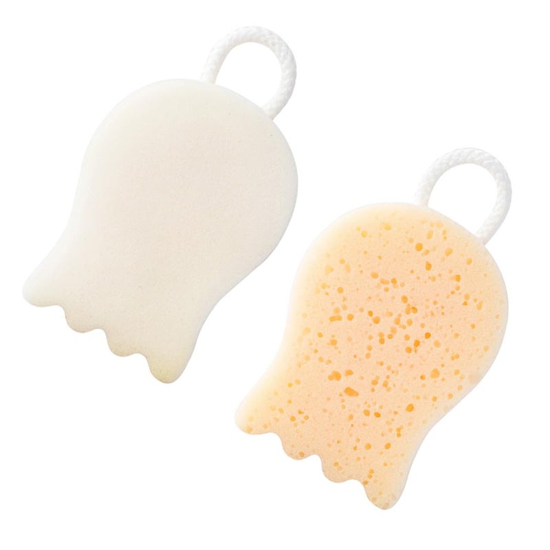 Soft White Exfoliating Bath Sponge 2 Pack Shower Ball Skin Cleaning Tools - Image 2