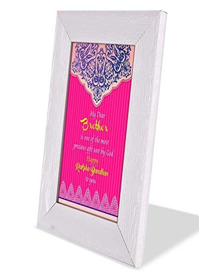 Alwaysgift إطار اقتباس SWASTIK Stone Rakhi Happy Raksha Bandhan وسلة حزام - Image 2