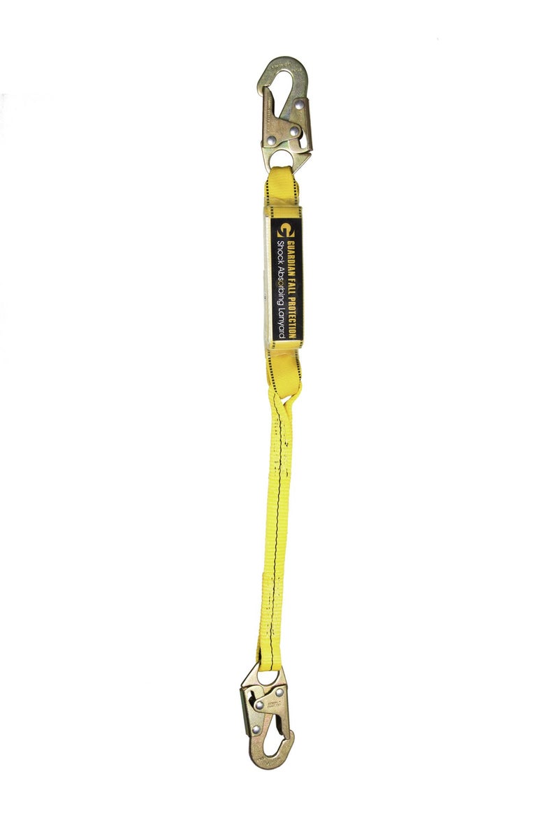 Guardian Fall Protection 01214 3Foot Single Leg Shock Absorbing Lanyard