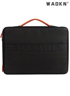WAOKN Laptop Tablet Sleeve Case Slim Travel Men Women Handle Bag,Men's and Women's Apple Macbook Huawei Pro Laptop Bag Briefcase Office Bag Handbag Tote Bags Carry Bags 14.1-15.4 inch universal  - Image 4