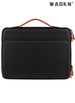 WAOKN Laptop Tablet Sleeve Case Slim Travel Men Women Handle Bag,Men's and Women's Apple Macbook Huawei Pro Laptop Bag Briefcase Office Bag Handbag Tote Bags Carry Bags 14.1-15.4 inch universal  - Image 3