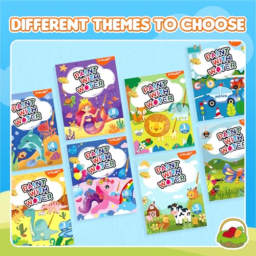 YPLUS Paint with Water Books for Toddlers, Art Craft Toys Watercolor Painting Paper for Kids Gift for Drawing with Brush - Traffic - Image 3
