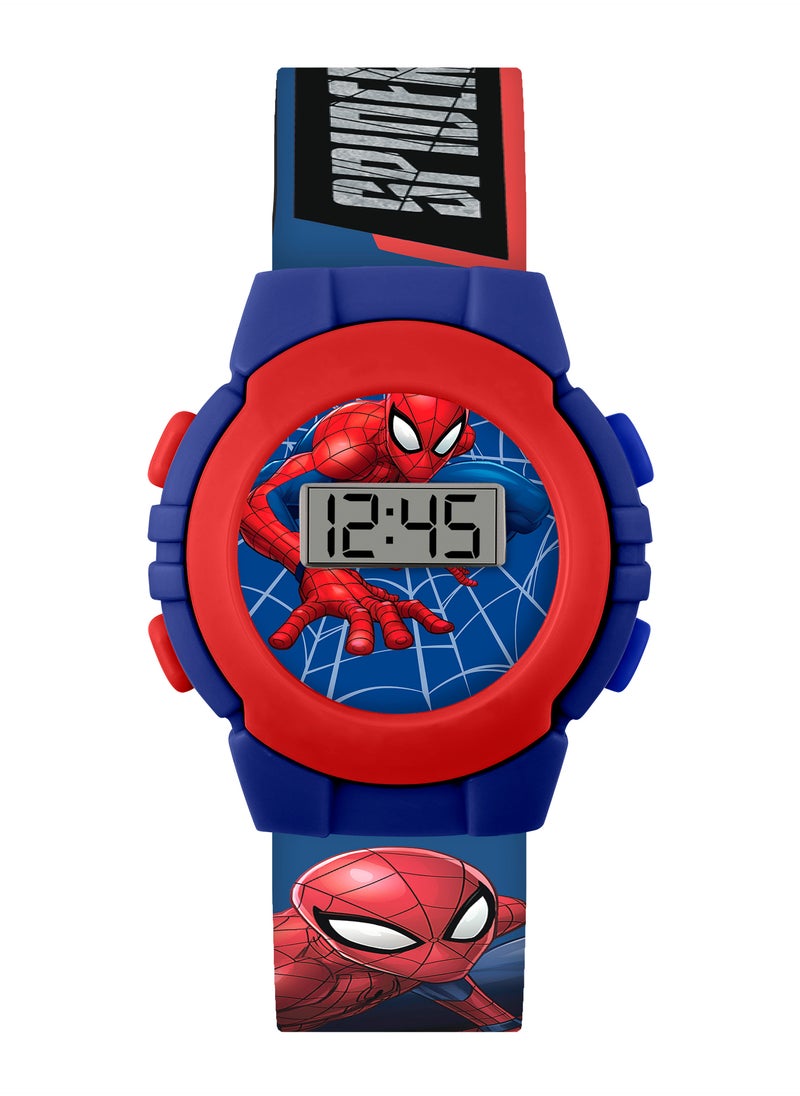 Disney Marvel Spiderman Red and Blue Digital Boys Watch - SPD4972  - Image 1