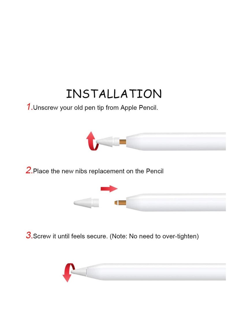 Stylus Tips for Apple iPad Pro Pencil Replacement Nibs High Sensitivity and Pressure Sensitive Operation 2 Pack - Image 5