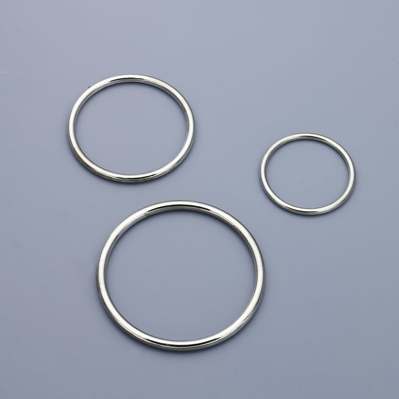 Metal Closed Rings Electroplated Silver Finish Non Magnetic For Various Connections Size 15mm 20pcs - Image 5