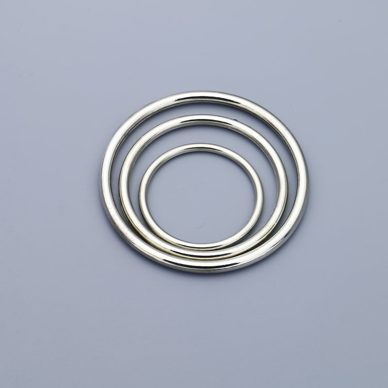 Metal Closed Rings Electroplated Silver Finish Non Magnetic For Various Connections Size 15mm 20pcs - Image 3
