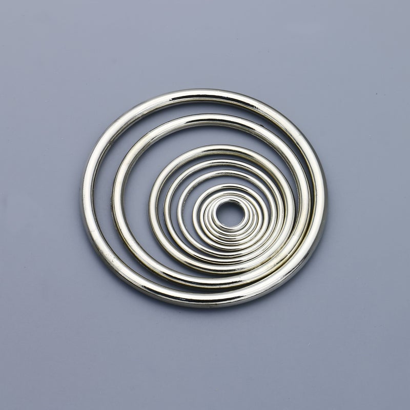 Metal Closed Rings Electroplated Silver Finish Non Magnetic For Various Connections Size 15mm 20pcs - Image 4