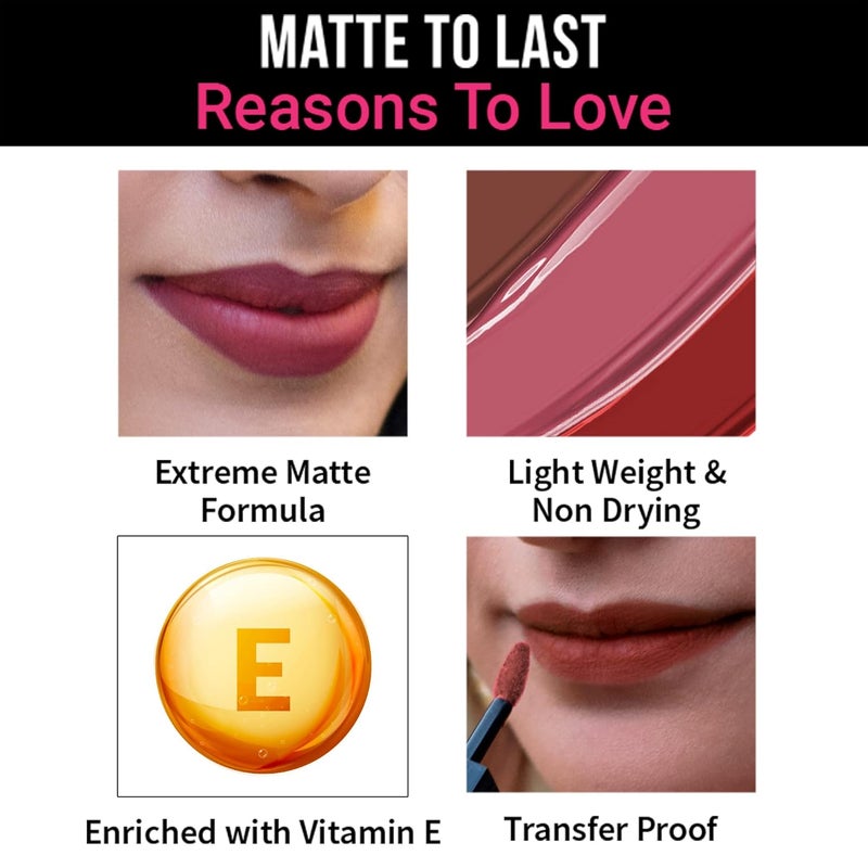 Nykaa أحمر شفاه نايكا مات تو لاست بني مات - Image 5