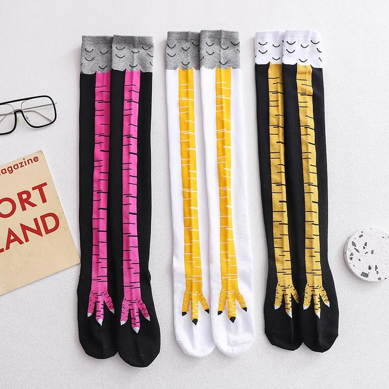 Bgk 3-pack Children's Chicken Feet Patterned Knee-high Socks