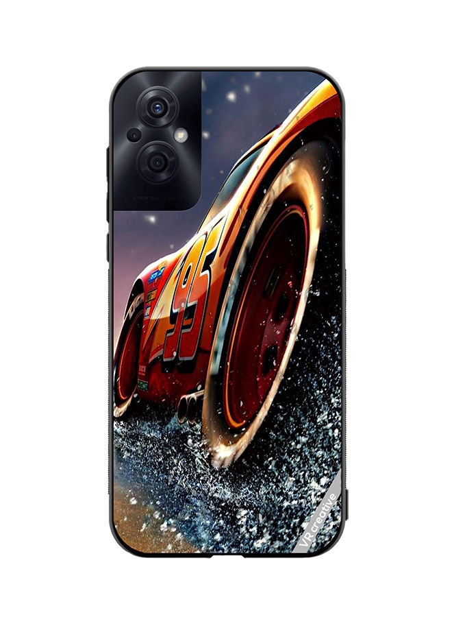 VR CREATIVE غطاء حماية لهاتف أوبو رينو 8 زد بتصميم سيارة متعدد الألوان - Image 1