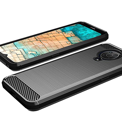Osophter for Nokia G10 Case,Nokia G20 Case with 2pcs Screen Protector Shock-Absorption Flexible TPU Rubber Protective Cell Phone Cover(Black) - Image 4