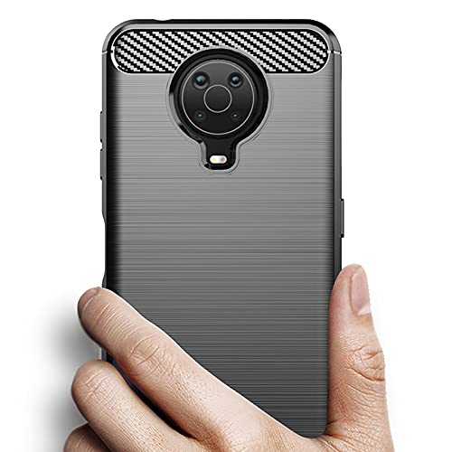 Osophter for Nokia G10 Case,Nokia G20 Case with 2pcs Screen Protector Shock-Absorption Flexible TPU Rubber Protective Cell Phone Cover(Black) - Image 3