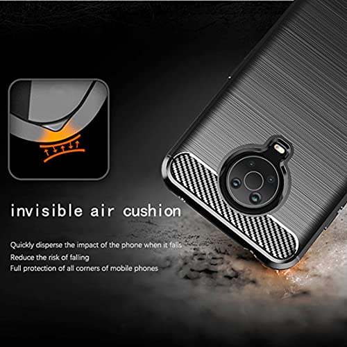 Osophter for Nokia G10 Case,Nokia G20 Case with 2pcs Screen Protector Shock-Absorption Flexible TPU Rubber Protective Cell Phone Cover(Black) - Image 5