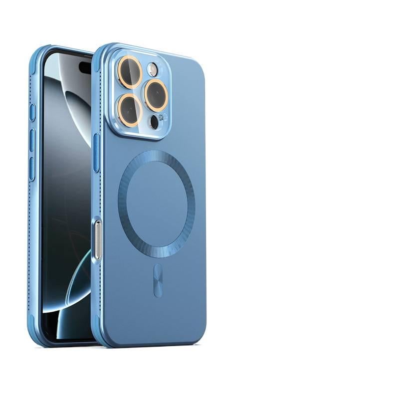 غطاء MagSafe بPC لـ iPhone 15 / 15 Plus / 15 Pro / 15 Pro Max مع حماية من السقوط ومغناطيس قوي مع مقاوم للصدمات مع تبديد الحرارة مع مقاوم للخدش باللون أسود مغناطيسي باللون الأسود - Image 1