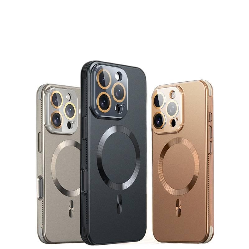 غطاء MagSafe بPC لـ iPhone 15 / 15 Plus / 15 Pro / 15 Pro Max مع حماية من السقوط ومغناطيس قوي مع مقاوم للصدمات مع تبديد الحرارة مع مقاوم للخدش باللون أسود مغناطيسي باللون الأسود - Image 2