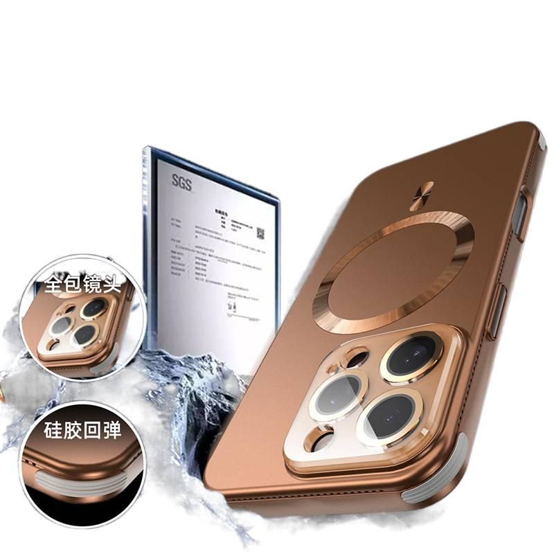 غطاء MagSafe بPC لـ iPhone 15 / 15 Plus / 15 Pro / 15 Pro Max مع حماية من السقوط ومغناطيس قوي مع مقاوم للصدمات مع تبديد الحرارة مع مقاوم للخدش باللون أسود مغناطيسي باللون الأسود - Image 4