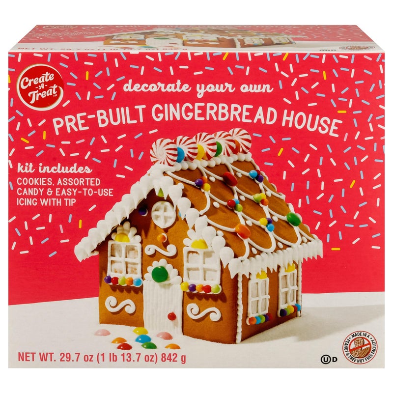 Create a Treat Pre-Built Christmas Gingerbread House 1.85 Lb. (842 g)