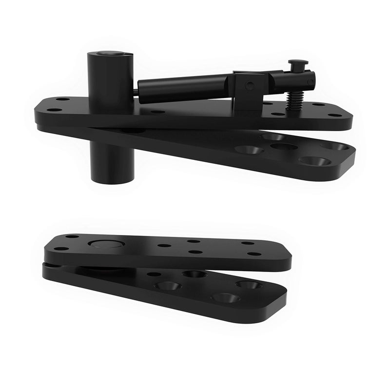 FRMSAET FRMSAET Heavy Duty Stainless Steel Hidden Door Pivot Hinge System Furniture Hardware 360 Degree Rotation Wooden Invisible Door Hinges Set Up Down Shaft - 1 Pack(Large,Black)  - Image 1
