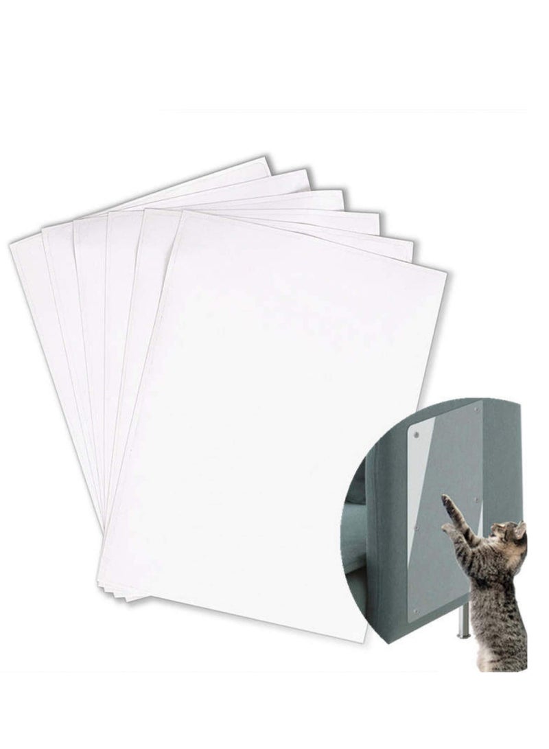 SYOSI 8 ورقات واقي خدش القطط من PVC شفاف مضاد للخدش للأريكة مع لاصق مزدوج الجوانب لحماية الأثاث غير سامة ومقاومة للاهتراء لحماية زوايا الطاولة 12x17 إنش - Image 5