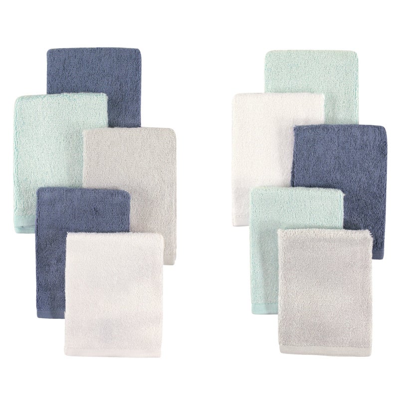 Little Treasure Unisex Baby Rayon from Bamboo Luxurious Washcloths Denim Mint One Size
