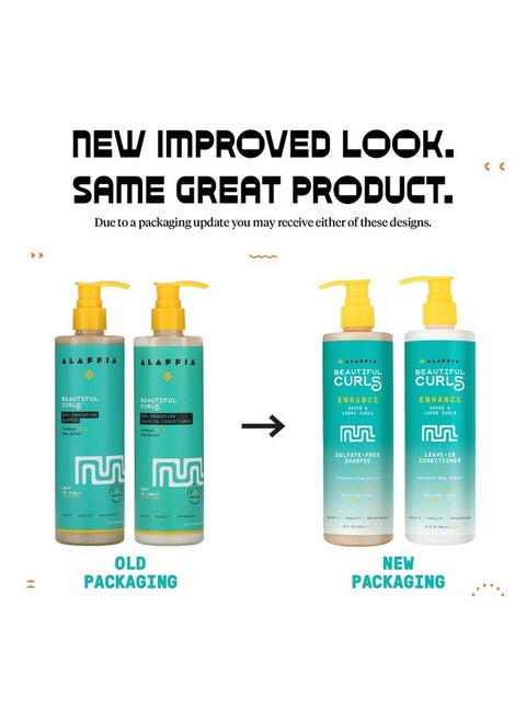 - Beautiful Curls, Curl Enhancing Shampoo And Leave-In-Conditioner - Cleanses, Soothes, Fortifies Scalp And Hair, Hydrates, Softens And Improves Elasticity, Unrefined Shea Butter, 12 Oz Each