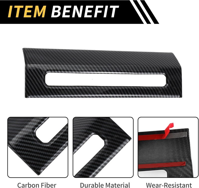REPAIROCK Emergency Light Switch Panel Trim for Ford F-150 2015-2020 - Carbon Fiber ABS Black - Image 4