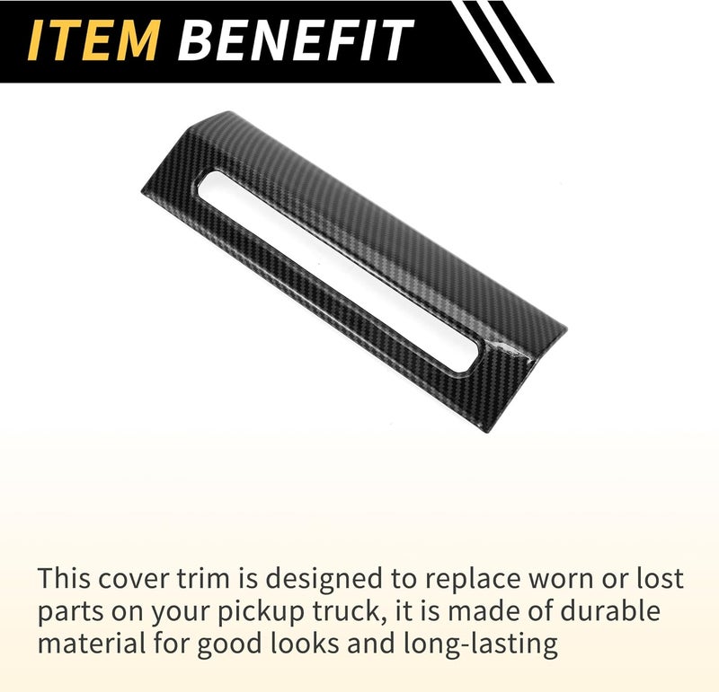 REPAIROCK Emergency Light Switch Panel Trim for Ford F-150 2015-2020 - Carbon Fiber ABS Black - Image 5