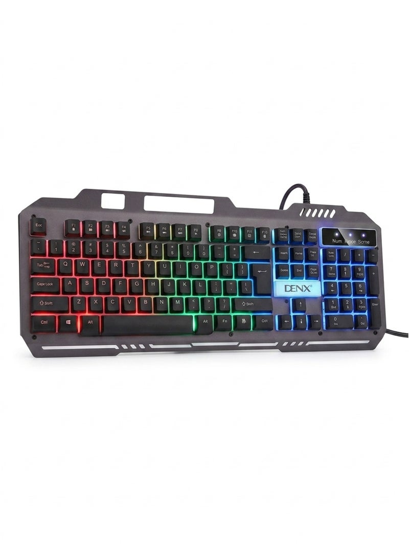 Wired RGB Gaming Keyboard Set – Durable Metal Panel & USB Plug-and-Play - Image 2