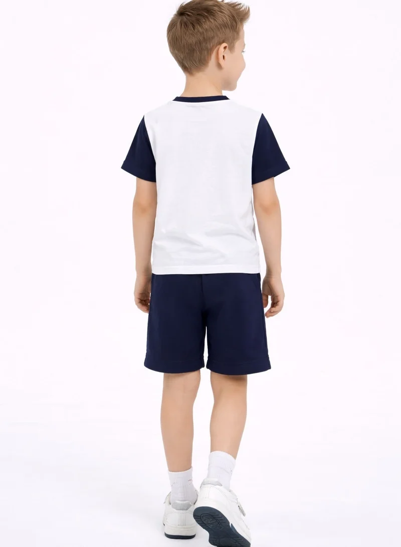 Victor And Jane  Boys Golf Club Printed T-Shirt & Navy Shorts Set for Men | Best Price UAE