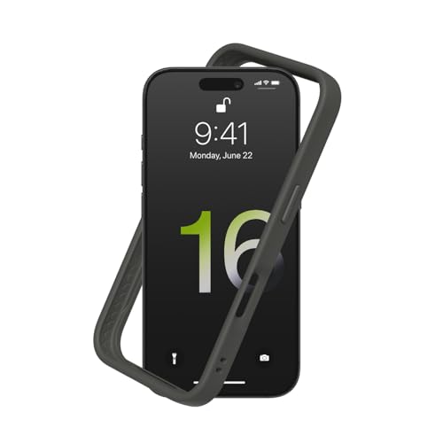 RhinoShield Bumper Case Compatible with iPhone 16 Pro | CrashGuard - Shockproof Slim Design Protective with Military Grade Drop Protection - Graphite - Image 1