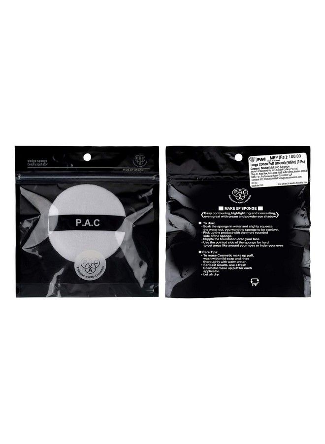 PAC Large Cotton Puff (Round) (White) (1 Pc) - Image 3