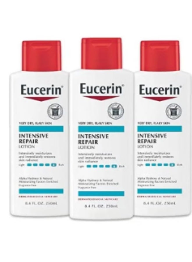 Pack of 3 Intensive Repair Lotion for Very Dry and Flaky Skin White 3 x 250ml