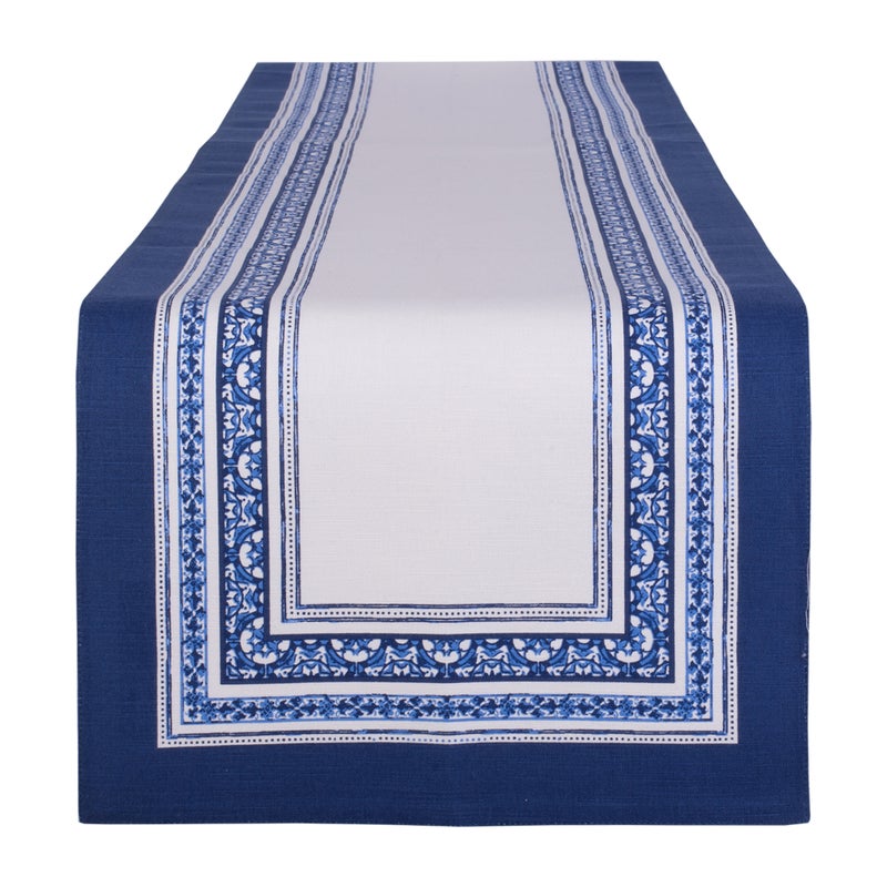 Design Imports Dii Porto Stripe Print Table Runner 14X72 - Image 1
