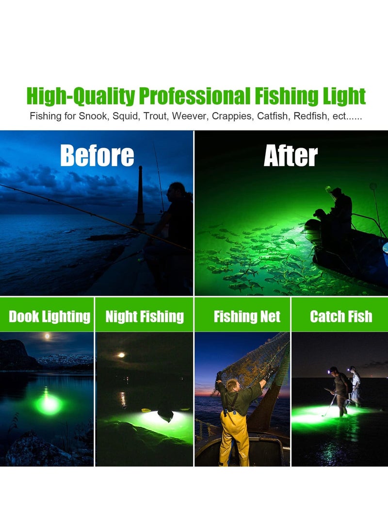 Generic - 12V 20W Submersible Fishing Light, 216 LEDs Green Night Fishing Lights with Independent Switch, Underwater Fish Finder Lamp, Fishing Light Attractants with 5m Power Cord - Image 1