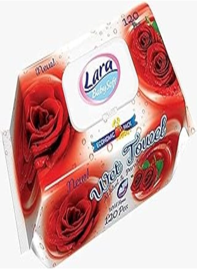 Lara Baby Soft Wet Wipes with Roses Scent (2725511310643)- 120 Pieces - pzsku/Z00C682D872B3983E9996Z/45/_/1717621903/fa4d31b4-cbb8-43d4-8111-6ba4d6d72acf