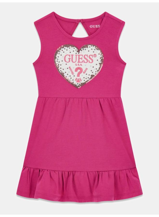 GUESS Kids Graphic Sleeveless Mini Dress - Image 3