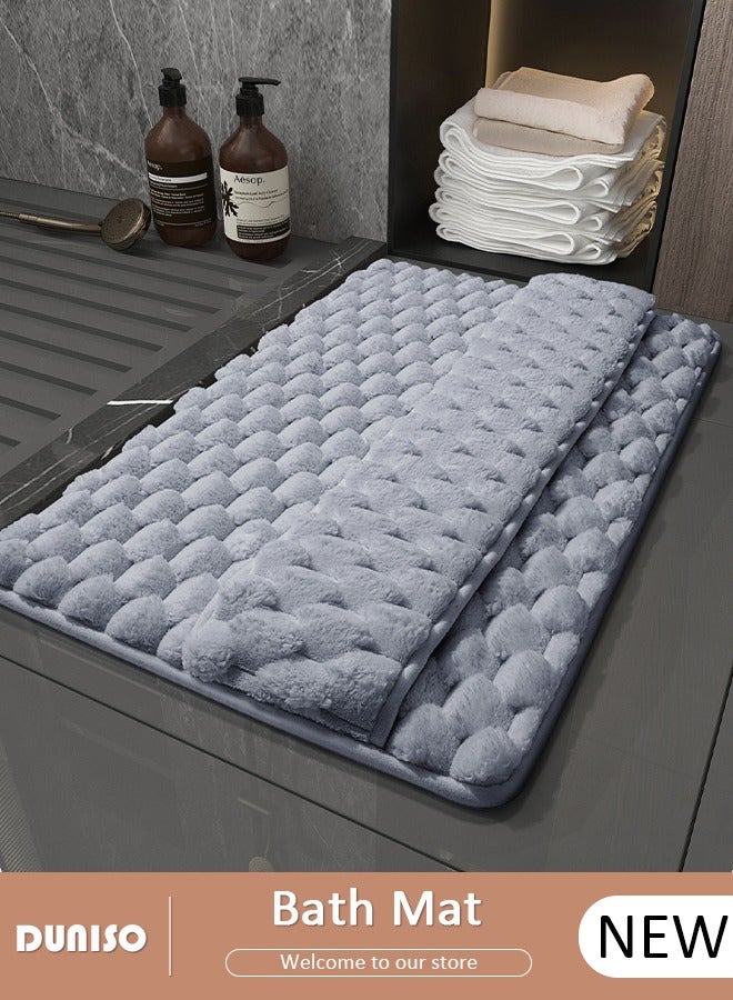 DUNISO Thickened Memory Foam Bath Mat, Highly Absorbent Bathroom Carpet, Non Slip Soft Bathroom Rugs, Machine Washable Quick-Dry Foot Mat, Easy to Clean Mat for Bathroom Floors - Image 1