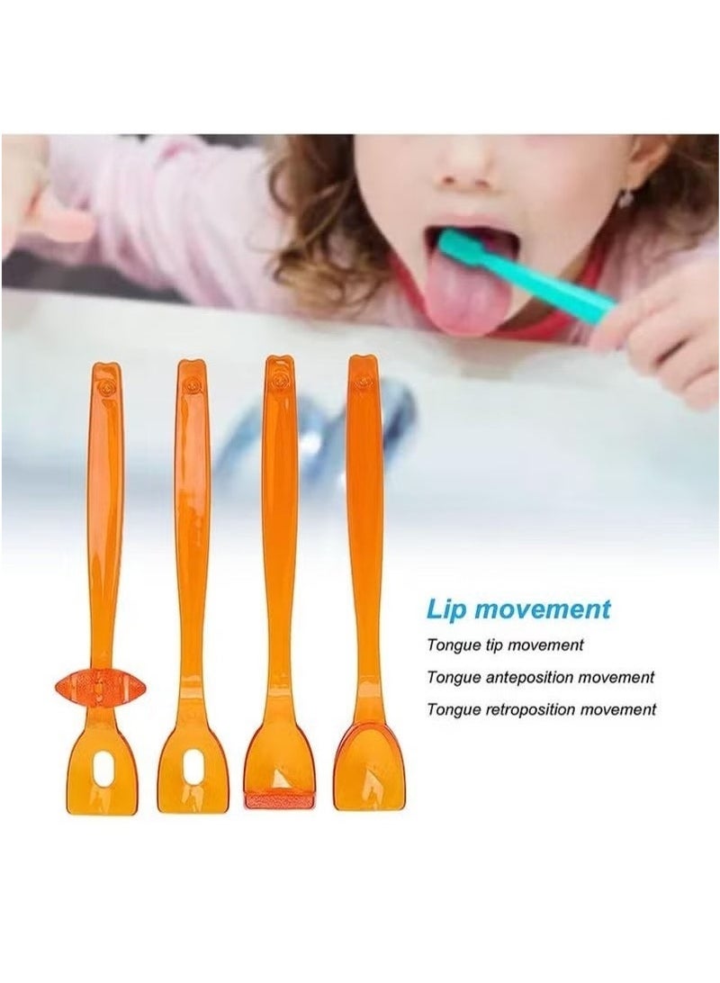 Generic 4pcs Oral Muscle Training Tool Tongue Tip Training Tool Improves Feeding Skills Tongue Muscle Trainer Portable Oral Lips Muscle Exerciser Recovery Tool for Dysarthria  - Image 3