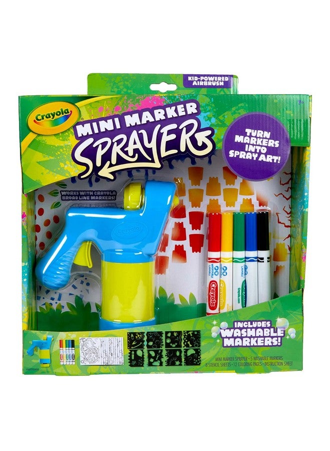 Crayola Crayola Mini Marker Sprayer, Marker Airbrush Kit, Gift for Kids, 7, 8, 9, 10 - Image 1