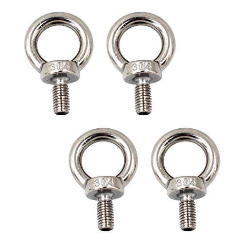 SeeRaphee M10 Ring Shape Lifting Threaded Eye Bolt 304 Stainless Steel for Eye Nut Fastener-4 Pack - Image 1