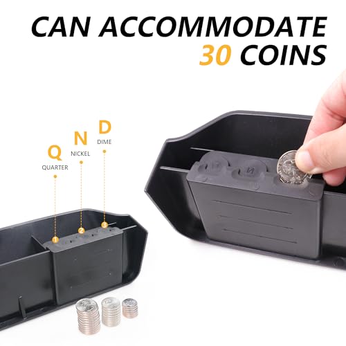 RERPRO Center Console Organizer Tray Compatible with 2021 2022 2023 2024 2025 Ford F150 Interior Accessories Insert Storage with Coin Holder Box Under Dash OEM Secondary Console Vault Bin - Image 4